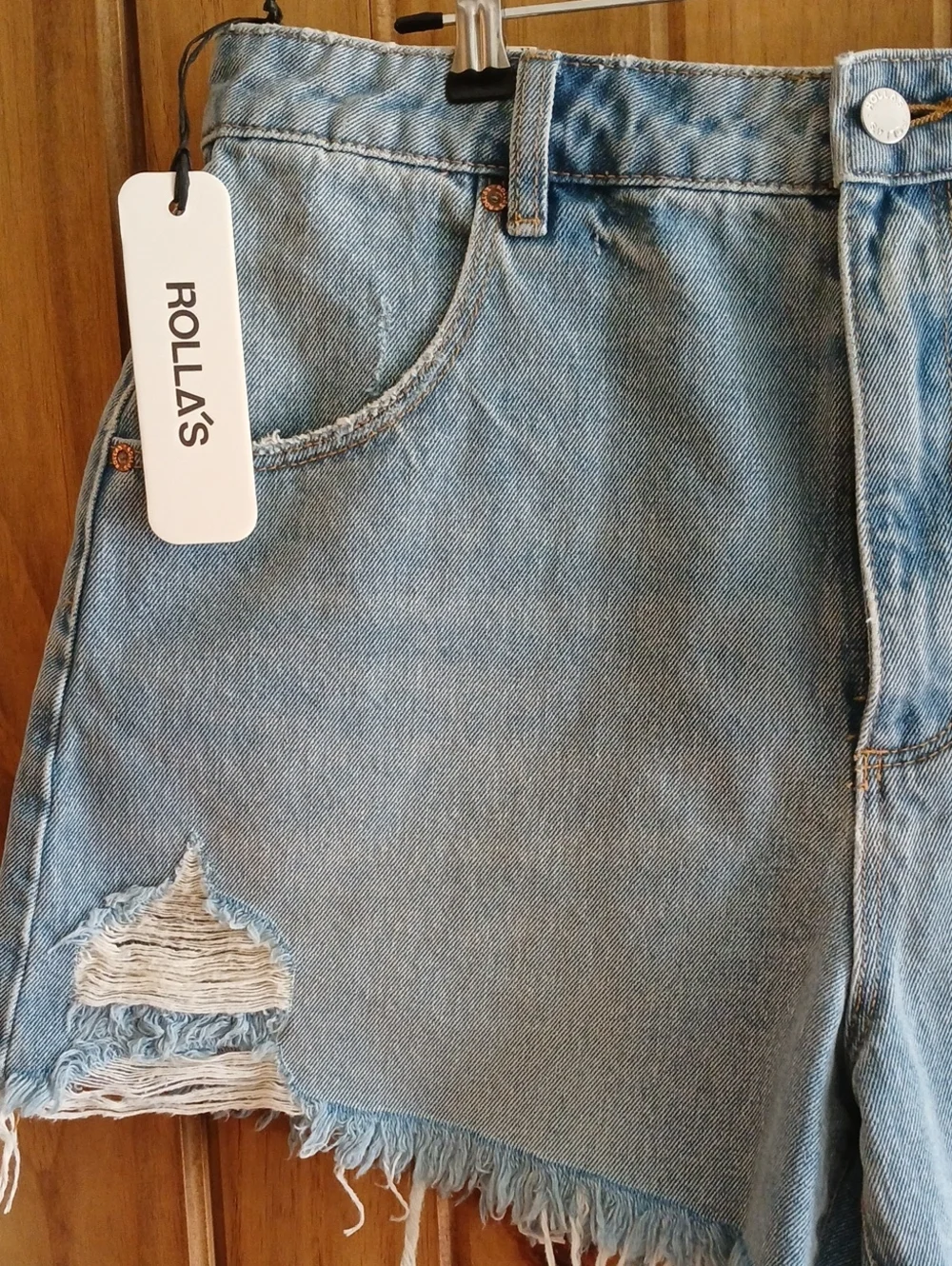 Rollas Mirage High Rise Relaxed Denim Shorts - 32